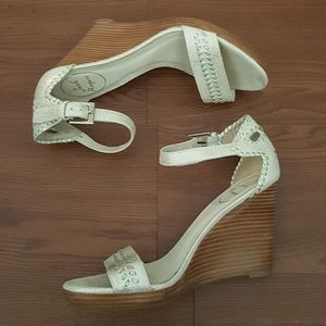 Jack Rogers "Harper" metalic wedge